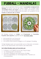 Vorschau - Mal- und Bastelvorlagen - FUßBALL - Mandalas (5 Malvorlagen) - Seite 1