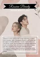 Vorschau - Arbeitsblätter - Russian Beauty Ideals - Deckblatt