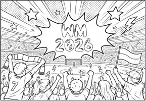 Vorschau - Mal- und Bastelvorlagen - Fußball WM 2026 - Seite 3