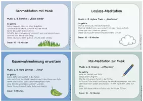 Vorschau - Aufgabenkarten - Meditation mit Musik - 20 Entspannungsübungen für mehr Achtsamkeit - Seite 3