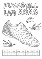 Vorschau - Arbeitsblätter - Rechenmalblatt WM 2026_Klasse1 - Seite 1