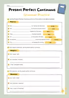 Vorschau - Arbeitsblätter - Present Perfect Continuous Arbeitsblätter – Englisch Sek I | mit Lösungen - Deckblatt