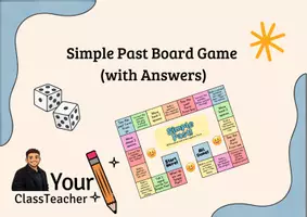 Vorschau - Spiele - Simple Past Board Game (with Answers) - Deckblatt