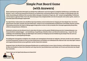 Vorschau - Spiele - Simple Past Board Game (with Answers) - Seite 1