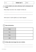 Vorschau - Arbeitsblätter - Dunkel war´s, der Mond schien helle - Gedicht mit passenden Übungen - Seite 2