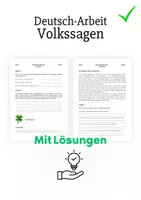 Vorschau - Unterrichtsreihen - Klassenarbeit: Sagen - Deckblatt