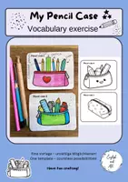 Vorschau - Mal- und Bastelvorlagen - Pencil Case - Wortschatzübung für den Englischunterricht - Deckblatt