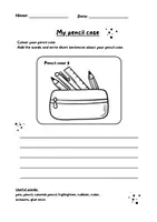 Vorschau - Mal- und Bastelvorlagen - Pencil Case - Arbeitsblatt mit 4 Varianten - Seite 2