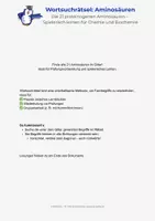 Vorschau - Arbeitsblätter - WSR-03 - Wortsuchrätsel - Aminosäuren - Deckblatt