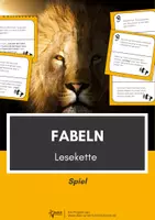 Vorschau - Spiele - Fabeln Lesekette: Spiel für den Deutschunterricht - Deckblatt