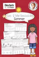 Vorschau - Arbeitsblätter - Lesemalblätter Sommer Klasse 3 | Lesen und Malen Deutsch - Deckblatt