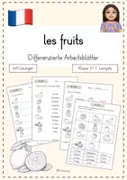 Vorschau - Arbeitsblätter - les fruits: differenzierte Arbeitsblätter - Deckblatt