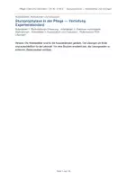 Vorschau - Stundenentwürfe - Unterrichtsentwurf Sturzprophylaxe Pflegeausbildung G-04 - Deckblatt