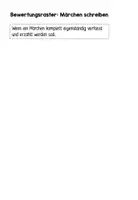 Vorschau - Klassenarbeiten - Märchen Bewertungsraster Klassenarbeit (Kl.3/4) - Seite 1