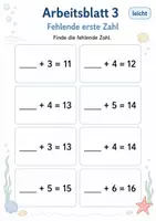 Vorschau - Arbeitsblätter - Zahlzerlegung bis 20 Klasse 1 | Mathematik | 5 Arbeitsblätter als PDF - Seite 3