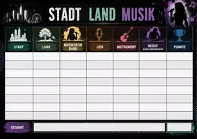 Vorschau - Spiele - Stadt Land Orchester – Musikspiel für den Unterricht | Musik Quiz & Wortspiel ab Klasse 5 - Seite 2