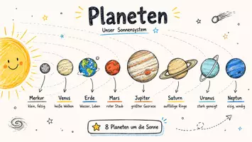 Vorschau - Arbeitsblätter - Lernposter + Arbeitsblätter zum Thema "Planeten" + Lösung & MP3 + Mindmap + Infografik - Seite 2