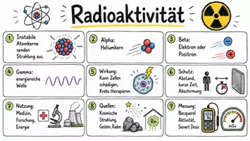 Vorschau - Arbeitsblätter - Arbeitsblatt "Radioaktivität" + Onlineübung & MP3 + Mindmap + Infografik - Seite 1