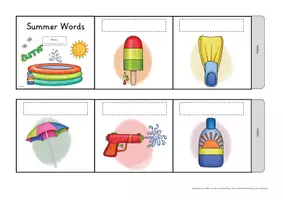 Vorschau - Fördermaterial/Inklusion - Englisch Leporello Sommer: "Summer Words" - Seite 1
