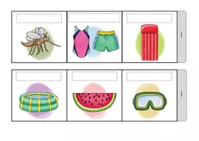 Vorschau - Fördermaterial/Inklusion - Englisch Leporello Sommer: "Summer Words" - Seite 2