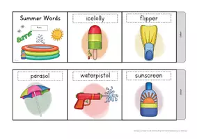 Vorschau - Fördermaterial/Inklusion - Englisch Leporello Sommer: "Summer Words" - Seite 3
