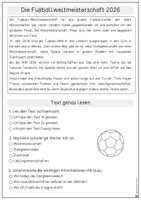 Vorschau - Arbeitsblätter - Fußball-Weltmeisterschaft 2026 – Text der Woche | Sachtext und Leseverständnis für Klasse 3 & 4 - Seite 2
