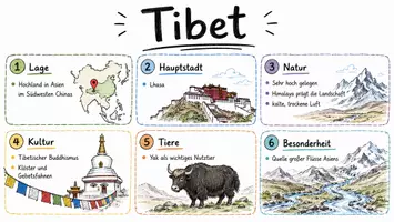 Vorschau - Arbeitsblätter - Lernposter + Arbeitsblätter zum Thema "Tibet" + Lösung & MP3 + Mindmap + Infografik - Seite 2