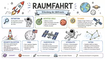 Vorschau - Arbeitsblätter - Arbeitsblätter zum Thema "Raumfahrt" + Lösung & MP3 + Mindmap + Infografik - Seite 1