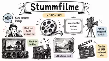 Vorschau - Arbeitsblätter - Lernposter + Arbeitsblätter zum Thema "Stummfilmzeit" + Lösung & MP3 + Mindmap + Infografik - Seite 2