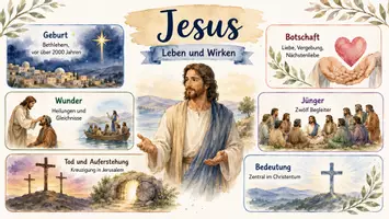 Vorschau - Arbeitsblätter - Arbeitsblatt "Jesus" + Onlineübung & MP3 + Infografik - Seite 2