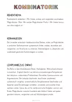 Vorschau - Stundenentwürfe - Materialpaket: Kombinatorik - Unterrichtsreihe, UB-Stunde und Material - Seite 1