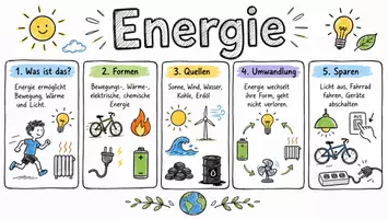 Vorschau - Arbeitsblätter - Arbeitsblatt zum Thema "Energie" + Onlineübung & MP3 + Mindmap + Infografik - Seite 1