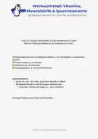 Vorschau - Arbeitsblätter - WSR-04 - Wortsuchrätsel - Mikronährstoffe - Deckblatt