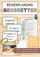 Vorschau - Unterrichtsreihen - Materialpaket: Geobretter - Unterrichtsreihe, UB-Stunde und Material - Deckblatt