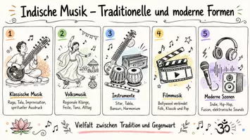 Vorschau - Arbeitsblätter - Lernposter + Arbeitsblatt "Indische Musik - Traditionelle und moderne Formen" + interaktive Lösung & MP3 + Mindmap + Infografik - Seite 2