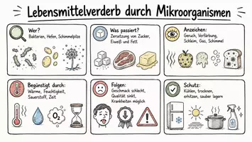 Vorschau - Arbeitsblätter - Lernposter + Arbeitsblatt "Lebensmittelverderb durch Mikroorganismen" + interaktive Lösung & MP3 + Mindmap + Infografik - Seite 2