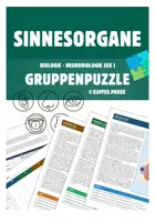 Vorschau - Stundenentwürfe - Gruppenpuzzle Sinnesorgane (Neurobiologie) - Deckblatt