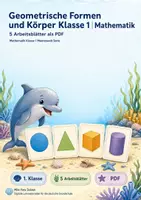 Vorschau - Arbeitsblätter - Geometrische Formen und Körper Klasse 1 | Mathematik | 5 Arbeitsblätter als PDF - Deckblatt