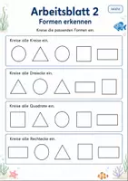 Vorschau - Arbeitsblätter - Geometrische Formen und Körper Klasse 1 | Mathematik | 5 Arbeitsblätter als PDF - Seite 2