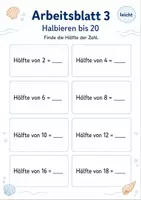 Vorschau - Arbeitsblätter - Verdoppeln und Halbieren bis 20 Klasse 1 | Mathematik | 5 Arbeitsblätter als PDF - Seite 3