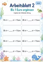 Vorschau - Arbeitsblätter - Rechnen mit Geld Klasse 1 | Mathematik | 5 Arbeitsblätter als PDF - Seite 2