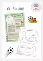 Vorschau - Arbeitsblätter - Fußball WM Steckbrief | Weltmeisterschaft - Deckblatt