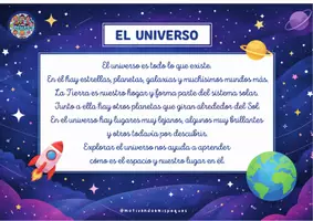 Vista previa - Refuerzo / NEE / Materiales de apoyo - PROYECTO ABP EL UNIVERSO: Pósters Educativos Y DECORACION - página 1