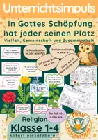 Vorschau - Arbeitsblätter - Schöpfung: Jede Blume hat ihren Platz Unterrichtsimpuls - Deckblatt