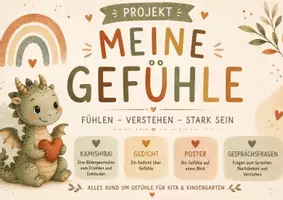 Vorschau - Poster - Projekt Meine Gefühle – Kamishibai, Poster, Gedicht & Gesprächsfragen für Kita und Kindergarten - Deckblatt