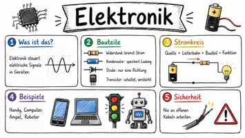 Vorschau - Arbeitsblätter - Arbeitsblätter zum Thema "Elektronik" + Lösung & MP3 + Mindmap + Infografik - Seite 1