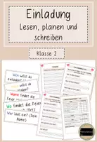 Vorschau - Unterrichtsreihen - Einladungen Aufbau, planen und schreiben - Deckblatt