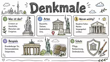 Vorschau - Arbeitsblätter - Arbeitsblatt "Denkmal" + Onlineübung & MP3 + Infografik - Seite 2