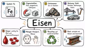 Vorschau - Arbeitsblätter - Arbeitsblatt zum Thema "Eisen" + Onlineübung & MP3 + Infografik - Seite 2