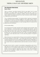 Vorschau - Stundenentwürfe - Social media and literature in transition Probeklausur mock exam - Seite 1